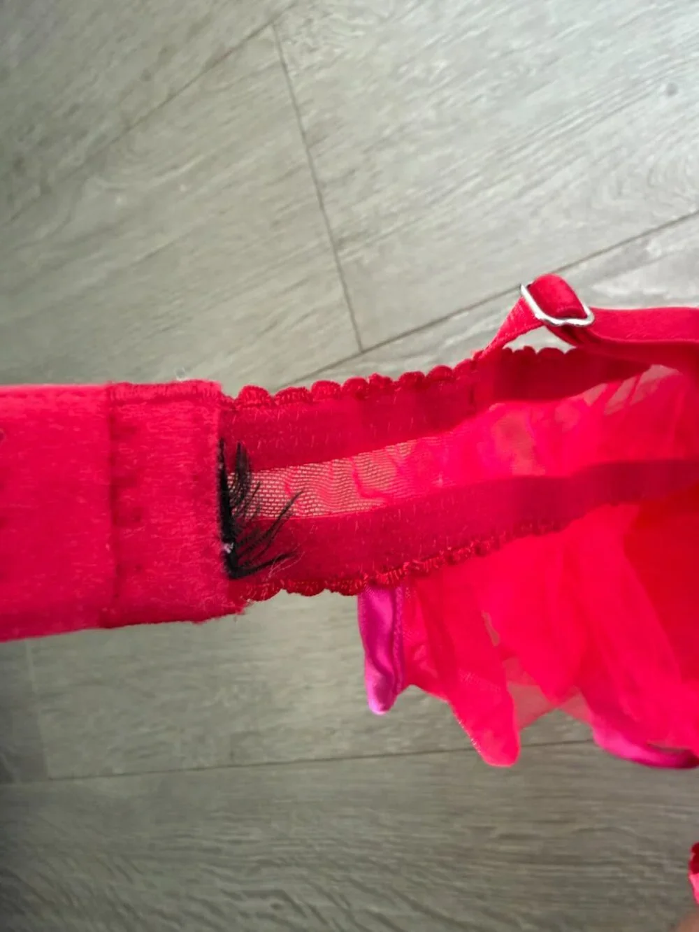 Victoria’s Secret Sexy Little Things Hot Pink Babydoll & Open Crotch Panty Set - Picture 12 of 13